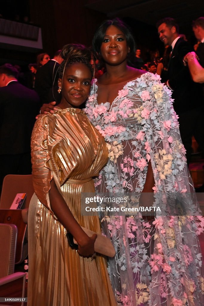 Oti Mabuse and Motsi Mabuse attend the 2023 BAFTA Television Awards