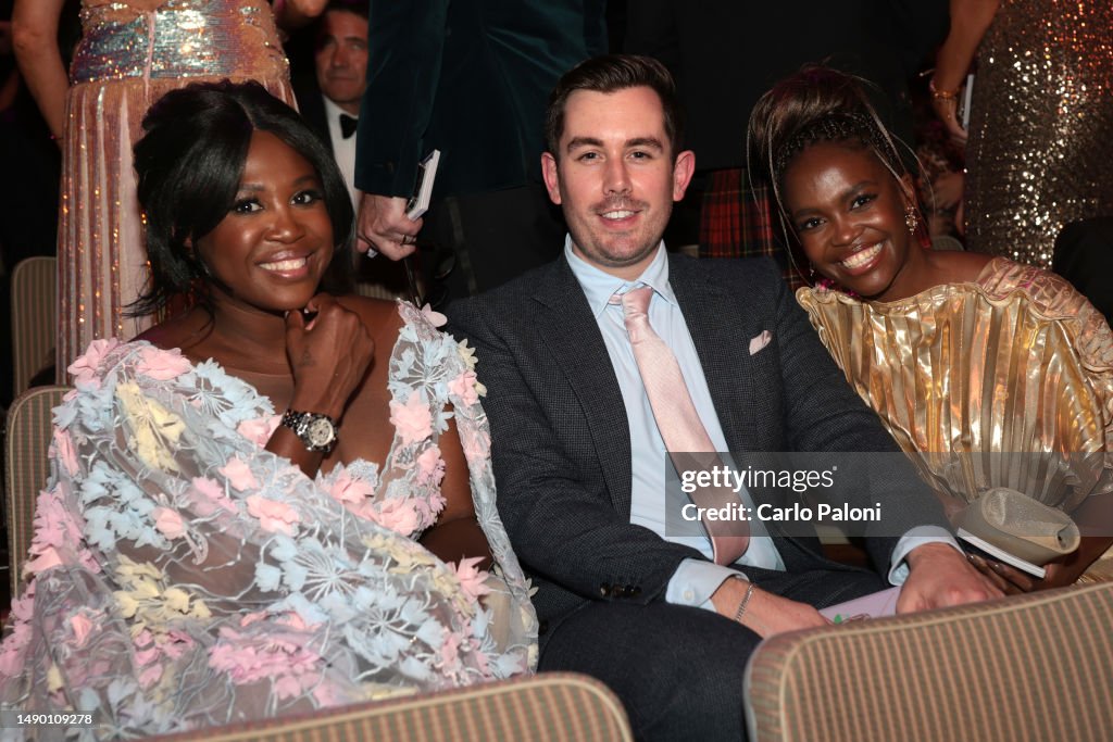 Motsi Mabuse, guest and Oti Mabuse attend the 2023 BAFTA Television