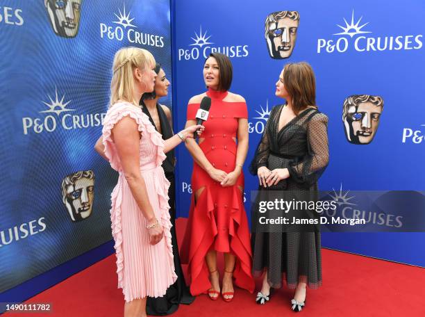 Sara Cox interviews Anita Rani, Emma Willis and Giovanna Fletcher as they attend the BAFTA Television Awards with P&O Cruises at The Royal Festival...