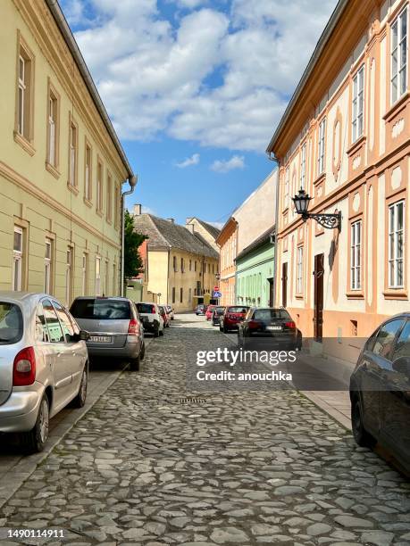 old street in novi sad, petrovaradin,  serbia - novi sad stock pictures, royalty-free photos & images