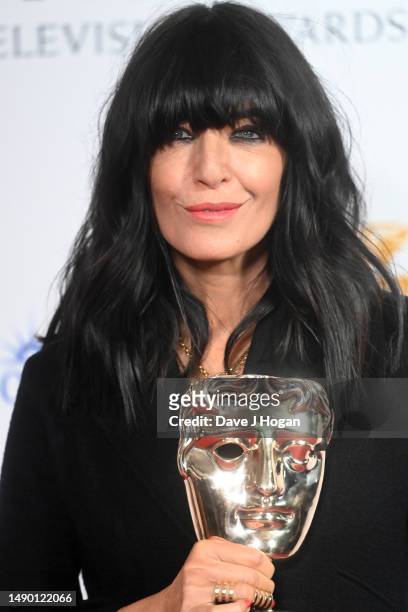 Claudia Winkleman with the award for Entertainment Performance for 'The Traitors' during the 2023 BAFTA Television Awards with P&O Cruises at The...