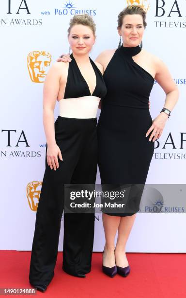 Mia Threapleton and Kate Winslet attend the 2023 BAFTA Television Awards with P&O Cruises at The Royal Festival Hall on May 14, 2023 in London,...