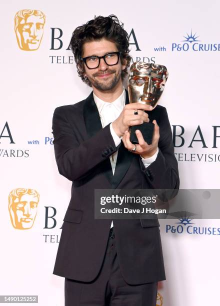 Ben Whishaw with the award for Leading Actor during the 2023 BAFTA Television Awards with P&O Cruises at The Royal Festival Hall on May 14, 2023 in...