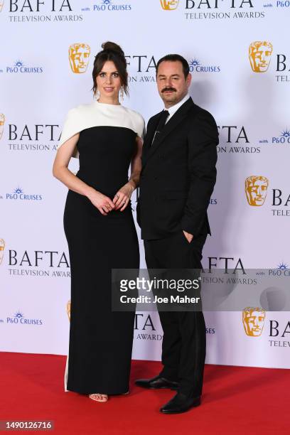 Ellie Taylor and Danny Dyer pose in the Winner's Room during the 2023 BAFTA Television Awards with P&O Cruises at The Royal Festival Hall on May 14,...