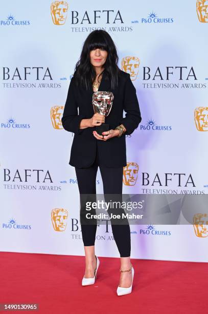 Claudia Winkleman with the Reality & Constructed Factual Award for 'The Traitors' during the 2023 BAFTA Television Awards with P&O Cruises at The...