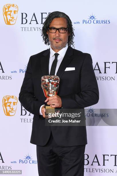 David Olusoga with the Special Award during the 2023 BAFTA Television Awards with P&O Cruises at The Royal Festival Hall on May 14, 2023 in London,...