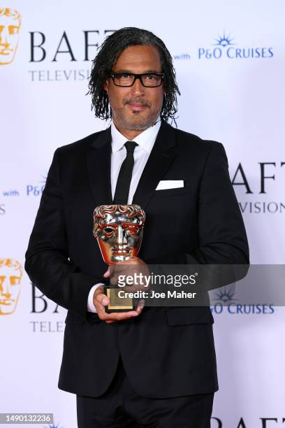 David Olusoga with the Special Award during the 2023 BAFTA Television Awards with P&O Cruises at The Royal Festival Hall on May 14, 2023 in London,...