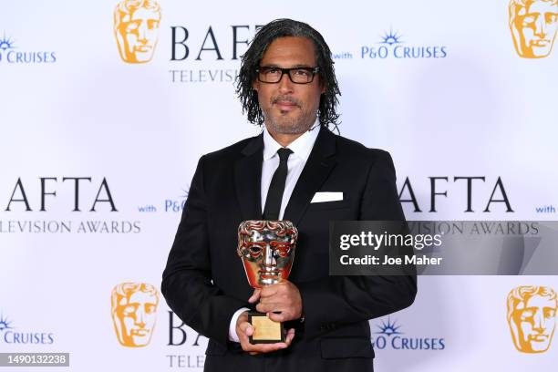 David Olusoga with the Special Award during the 2023 BAFTA Television Awards with P&O Cruises at The Royal Festival Hall on May 14, 2023 in London,...