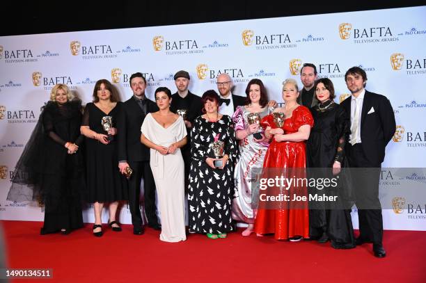 Jamie Lee O’Donnell, Kathy Kiera Clarke and Art Campion, Lisa McGee with the award for Scripted Comedy Award for 'Derry Girls' and Siobhan McSweeney...