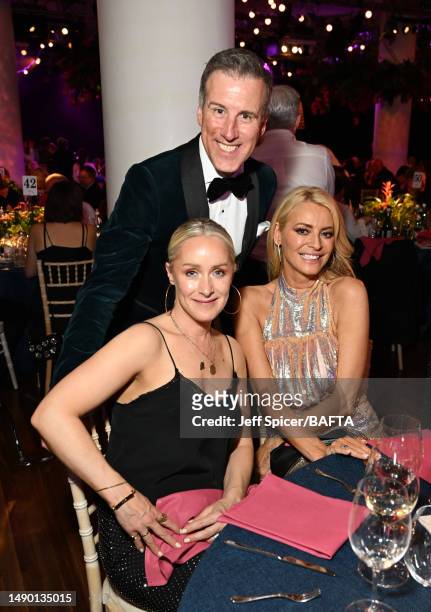 Anton du Beke and Tess Daly attend the 2023 BAFTA Television Awards with P&O Cruises Dinner at The Royal Festival Hall on May 14, 2023 in London,...