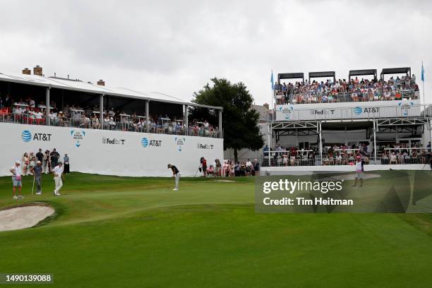 Scenic view of the 17th green during the final round of the AT&T Byron Nelson at TPC Craig Ranch on May 14, 2023 in McKinney, Texas.