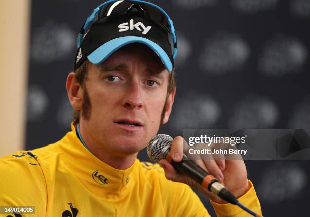 Bradley Wiggins of Great Britain and Sky Procycling consolidates his yellow jersey by winning stage nineteen of the 2012 Tour de France, a 53.5km...