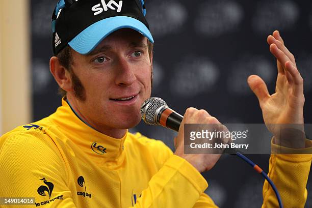 Bradley Wiggins of Great Britain and Sky Procycling consolidates his yellow jersey by winning stage nineteen of the 2012 Tour de France, a 53.5km...