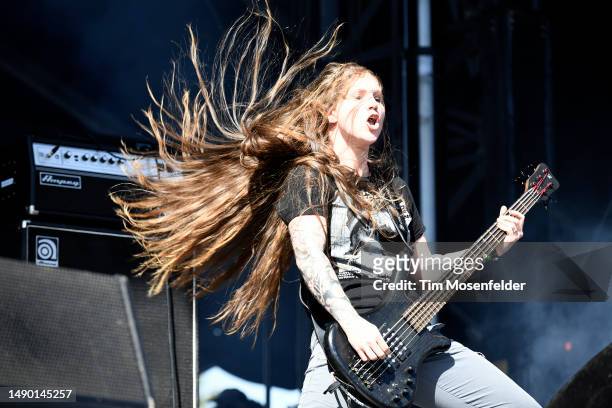 Ivana Jenkins of Kittie performs during Sick New World music festival at the Las Vegas Festival Grounds on May 13, 2023 in Las Vegas, Nevada.