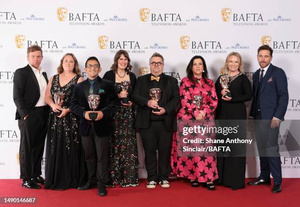 William Beck, guest, Jon Sen, Loretta Preece, guest, Liza Mellody, guest and Michael Stevenson with the Soap & Continuing Drama Award for 'Casualty'...