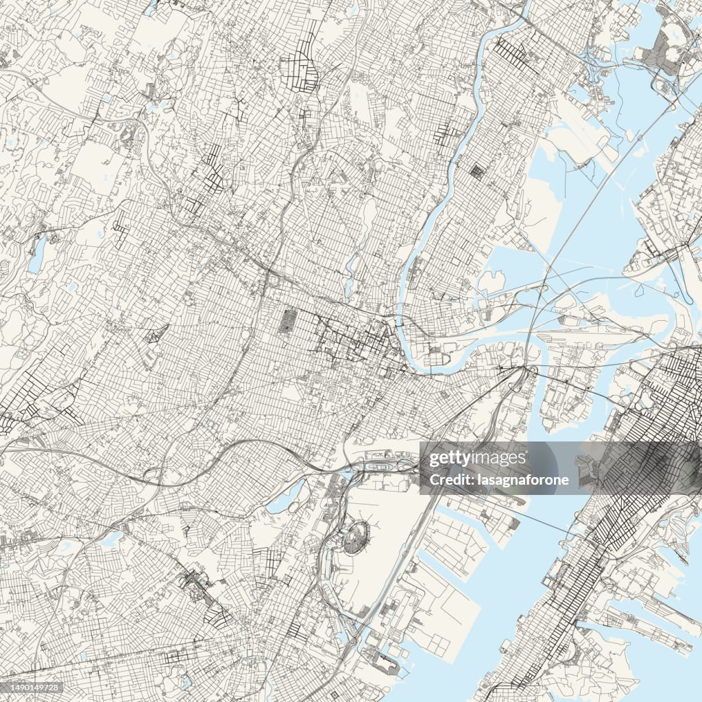 Newark, New Jersey, USA Vector Map