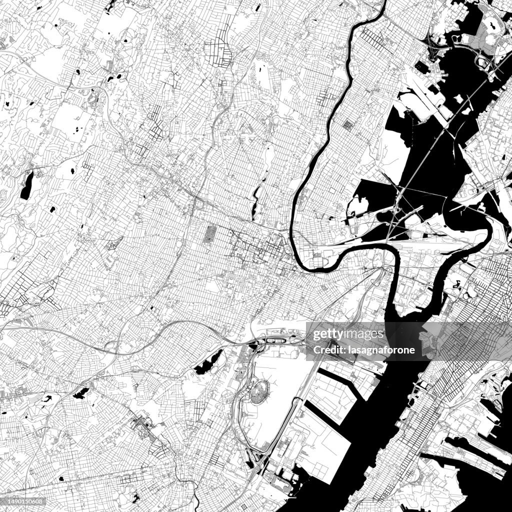 Newark, New Jersey, USA Vector Map