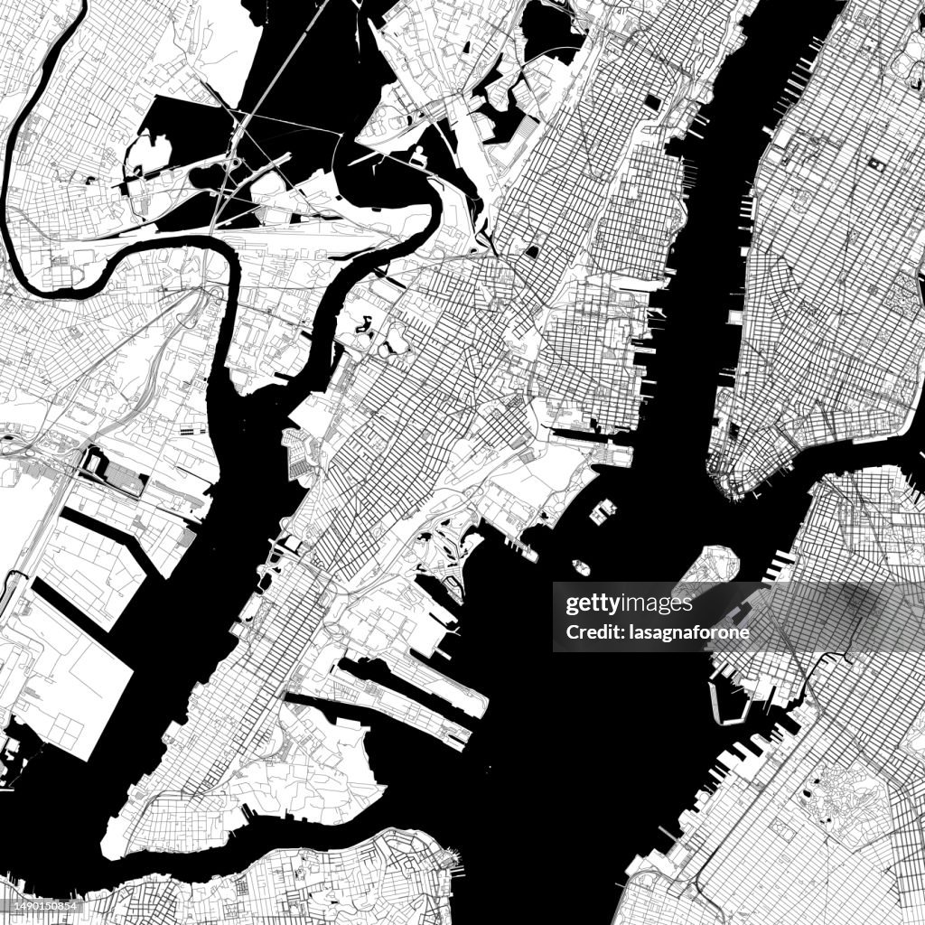 Jersey City, New Jersey, USA Vector Map