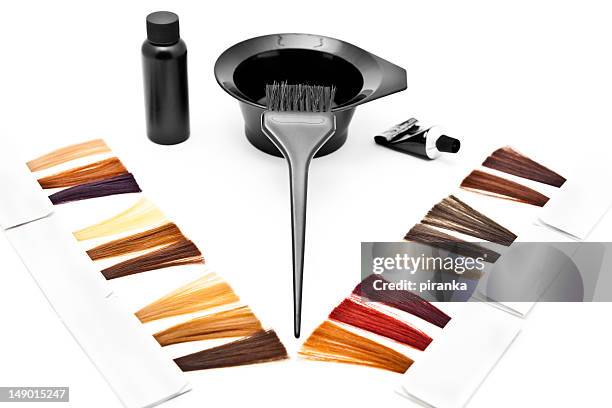 tintura per capelli kit - tintura foto e immagini stock