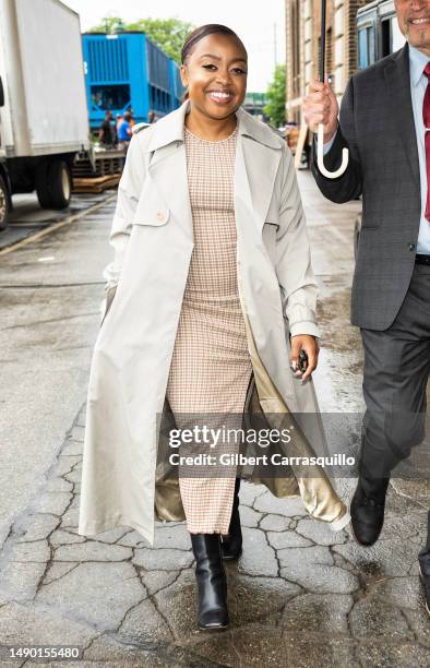 Quinta Brunson is seen leaving after delivering the keynote address at the 2023 Graduate School of Education at the University of Pennsylvania on May...