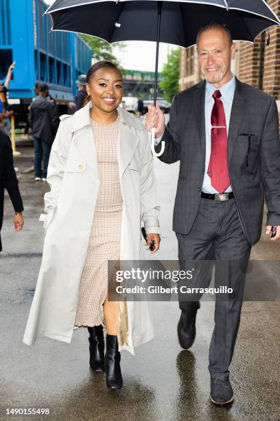 Quinta Brunson is seen leaving after delivering the keynote address at the 2023 Graduate School of Education at the University of Pennsylvania on May...