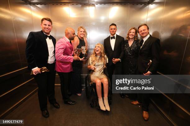 Sophie Morgan , Jermaine Jenas and Whisper TV production company members, director Ian Finch, producer Kirstie Bennett, Mark Cole and Whisper CEO...