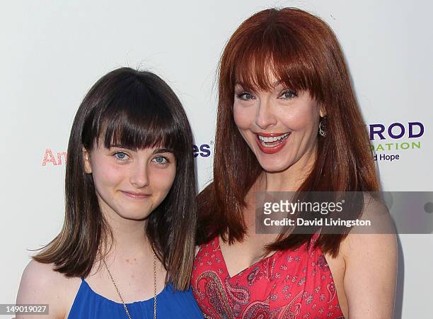 Actress Amy Yasbeck and daughter Stella Ritter attend the 14th Annual DesignCare event at a private residence on July 21, 2012 in Malibu, California.