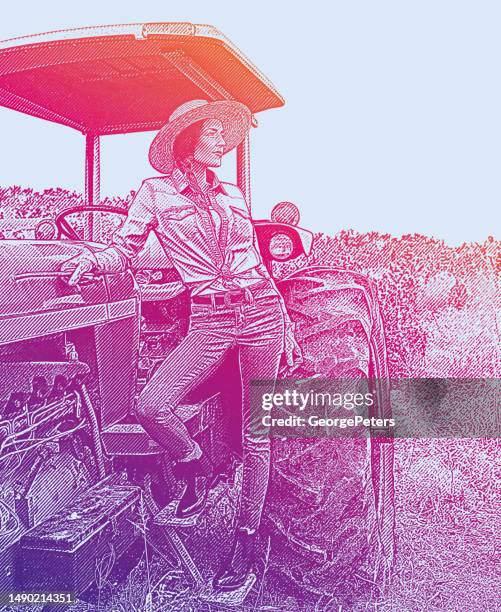 female farmer and smart farming - 30 year old pretty woman stock illustrations