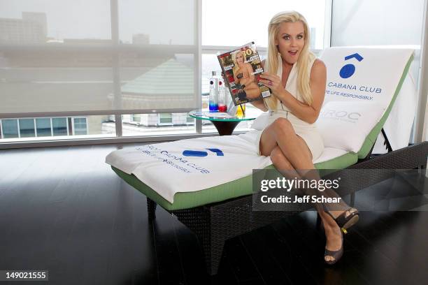 Jenny McCarthy attends Jenny McCarthy Hosts CIROC Cabana Club Celebrating Playboy Magazine "Where The Bunny Began" on July 21, 2012 in Chicago,...