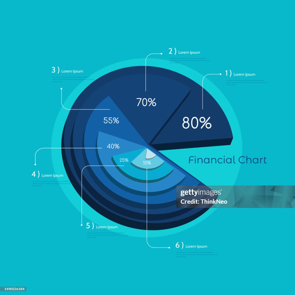 Financial Circle Chart Design Modern Template For Creating Infographics ...