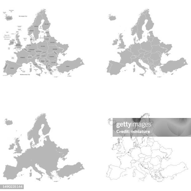 europe map - slovenia stock illustrations