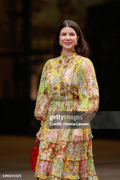 Guest wearing Alemais at Afterpay Australian Fashion Week 2023 at Carriageworks on May 15, 2023 in Sydney, Australia.