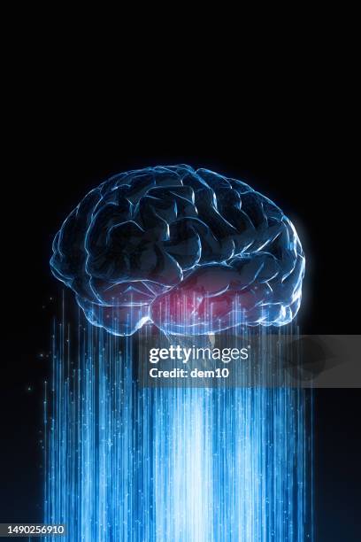 digital illustration of brain damage tumour headache - neuroscience stock illustrations