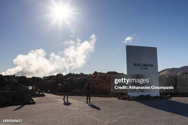 The Blue Lagoon geothermal spa on April 14, 2023 in Grindavik, Iceland.