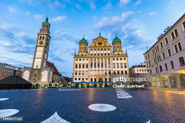 city hall in augsburg - augsburg stock pictures, royalty-free photos & images