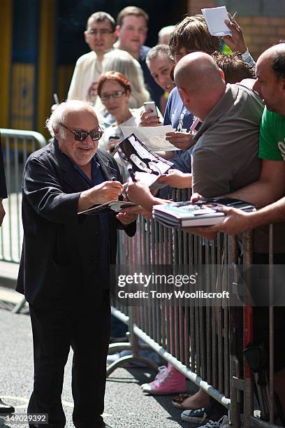 Danny Devito attends the UK premiere of Dr Seuss' The Lorax at cineworld on July 22, 2012 in Birmingham, England.