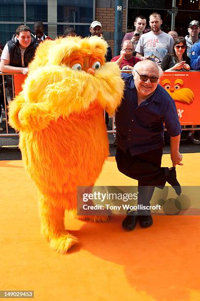 Danny Devito attends the UK premiere of Dr Seuss' The Lorax at cineworld on July 22, 2012 in Birmingham, England.