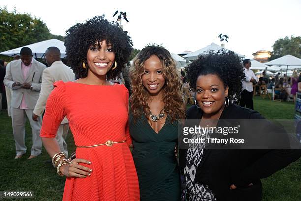 Actress Annie Ilonzeh, actress Elise Neal and actress Yvette Nicole Brown attend the HollyRod Foundation's 14th Annual Design Care on July 21, 2012...