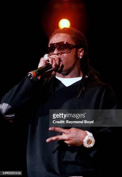 Rapper Lil Wayne performs at the United Center in Chicago, Illinois in September 2006.