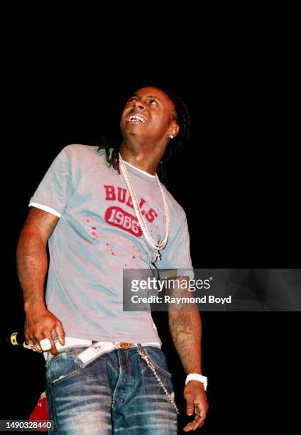 Rapper Lil Wayne performs at the United Center in Chicago, Illinois in July 2007.