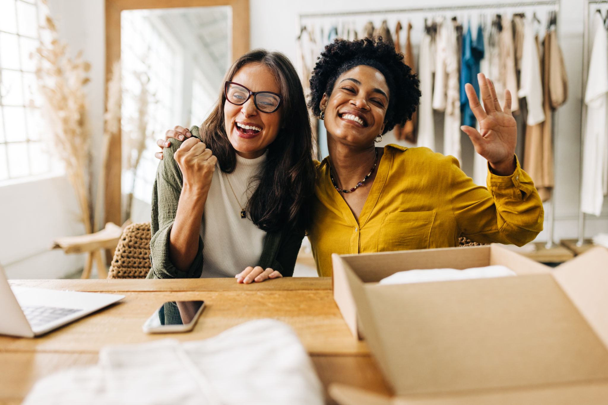 happy business owners