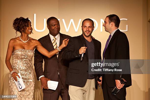 Actress Holly Robinson Peete, former NFL player Rodney Peete and Justin Kanew attend the HollyRod Foundation's 14th Annual Design Care on July 21,...