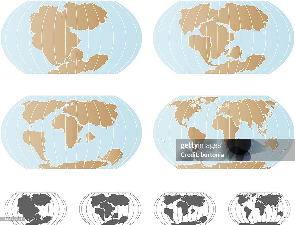 Continental Drift - Pangaea Map Set