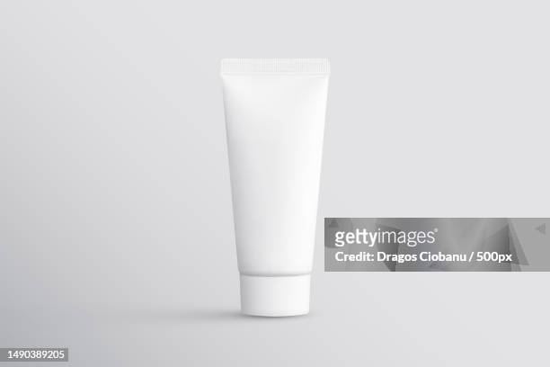 a tube packaging bottle for skincare product,romania - creme tube imagens e fotografias de stock