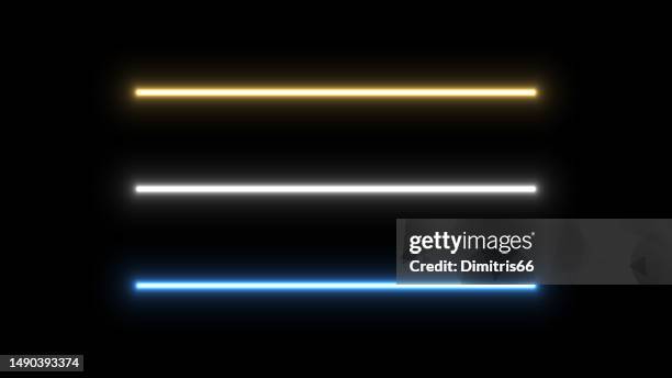 stockillustraties, clipart, cartoons en iconen met neon lights warm to cold color temperature - neon