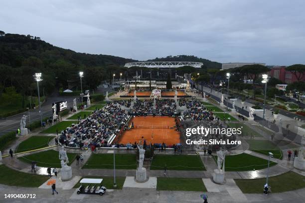 General view Pietrangeli Court during day eight of the Internazionali BNL D'Italia 2023 at Foro Italico on May 15, 2023 in Rome, Italy.