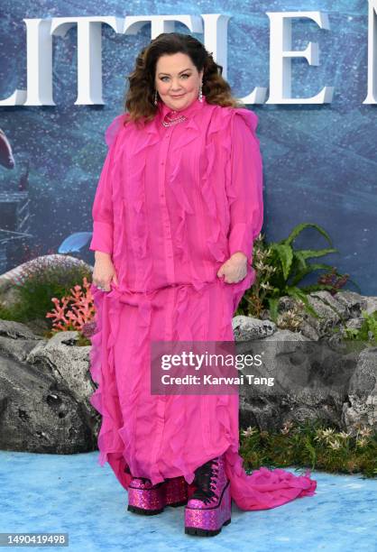 Melissa McCarthy attends the UK Premiere of "The Little Mermaid" at Odeon Luxe Leicester Square on May 15, 2023 in London, England.