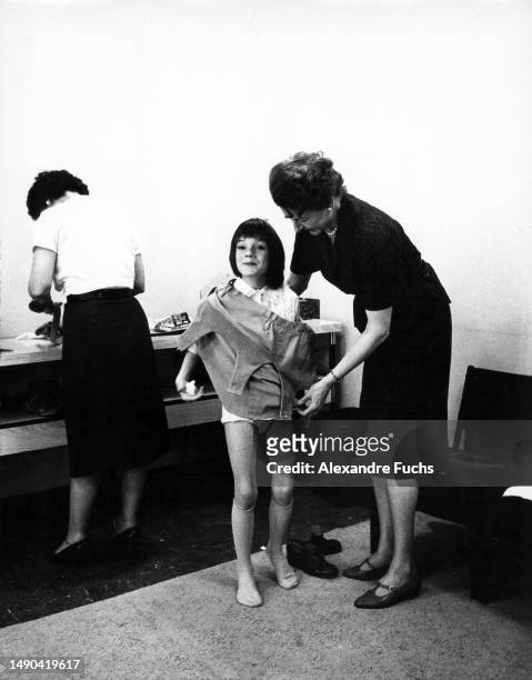 Actress Mary Badham getting dress to shoot the film 'To Kill A Mockingbird' in Alabama, 1961.