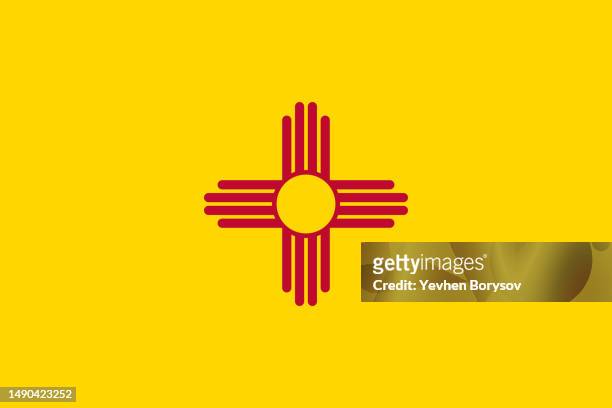 state of new mexico simple flag. us state flag - flag icons stock pictures, royalty-free photos & images