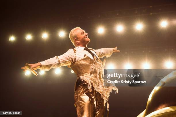 Sam Smith performs onstage at AccorHotels Arena on May 13, 2023 in Paris, France.